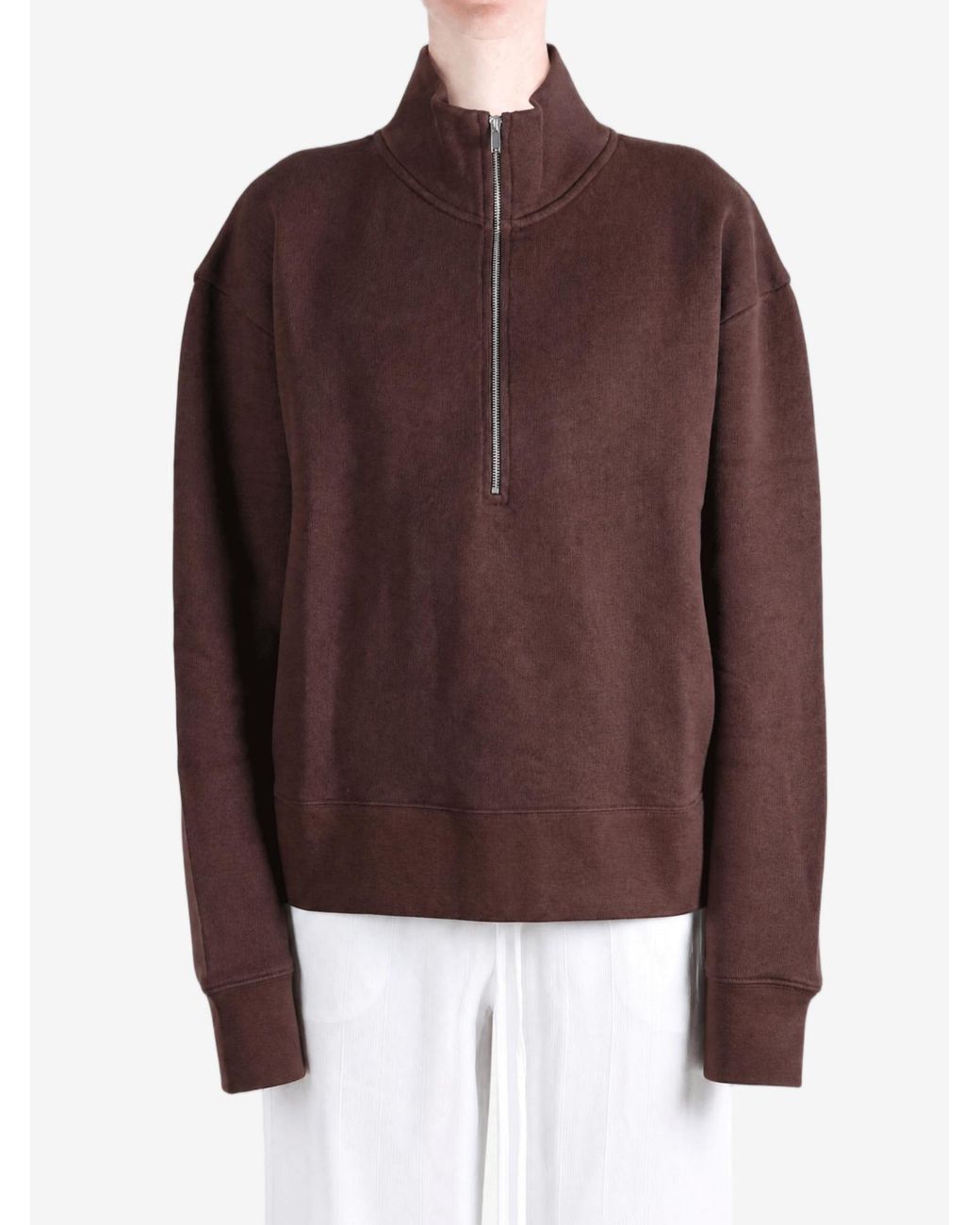 Studio Nicholson Brown Long-Sleeved Pullover
