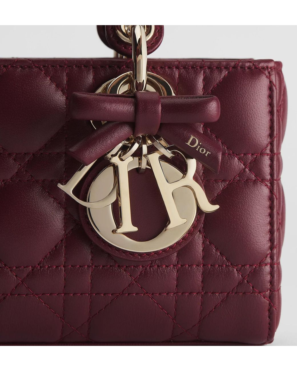 Dior Red Or Mini Lady D-Joy Bag