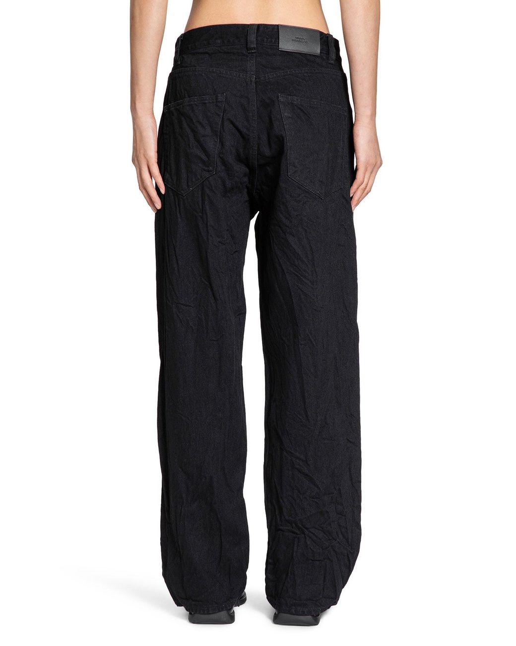 Studio Nicholson Black Seb Crinkle Denim Pants for men