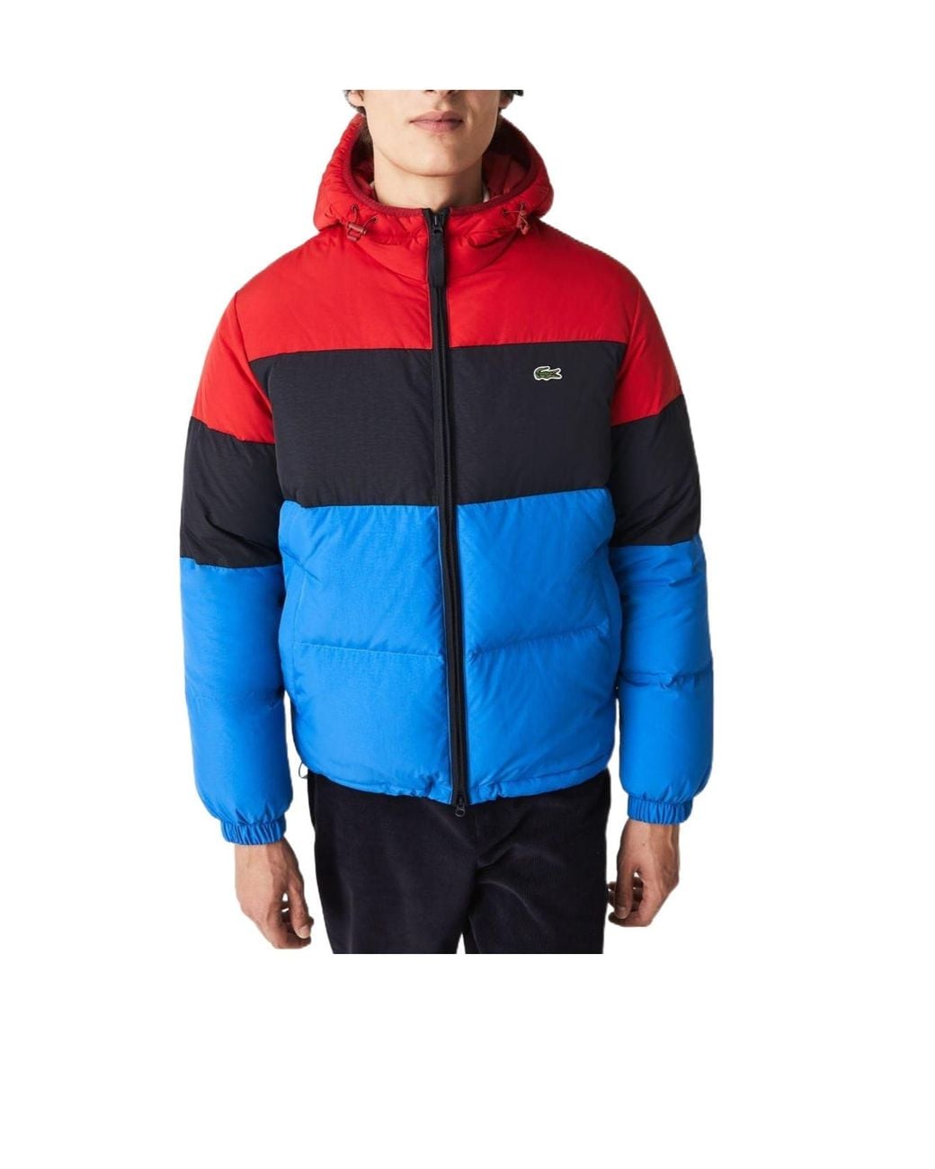 Lacoste Blue Lightweight Water-Resistant Puffer Jacket for men