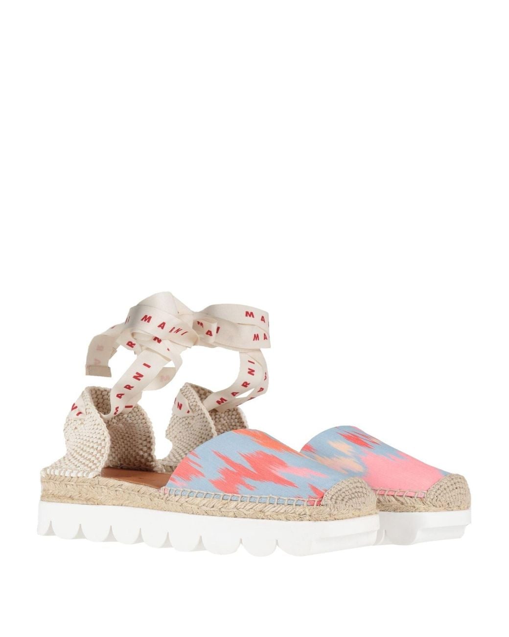 Marni Natural Woven Platform Shoes