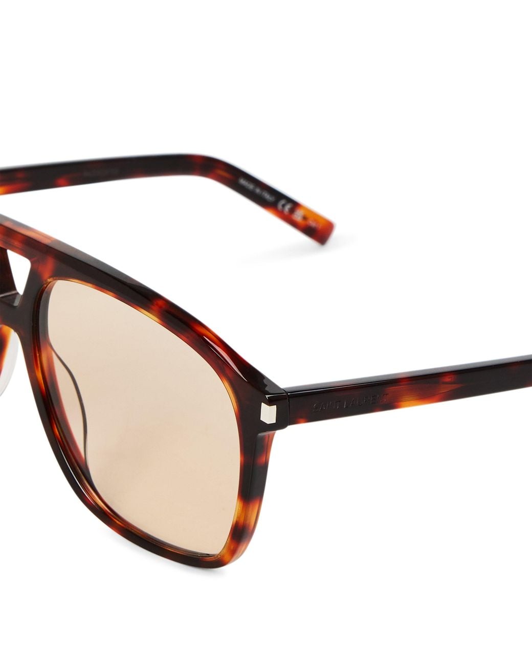 Saint Laurent Metallic Pilot Sunglasses for men