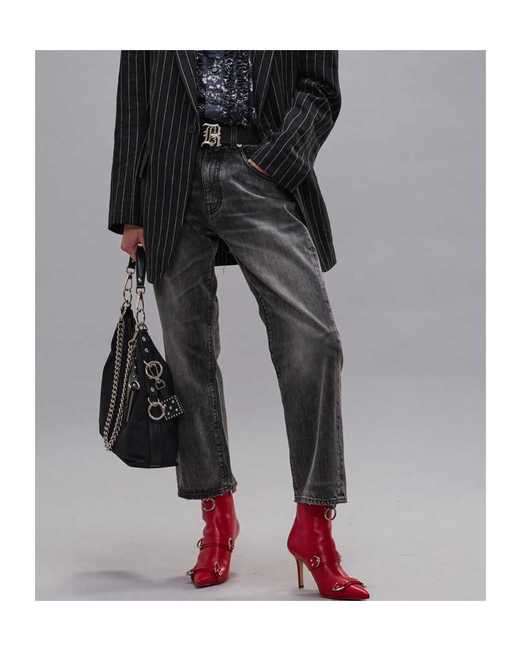 R13 Black X-Boyfriend Jeans