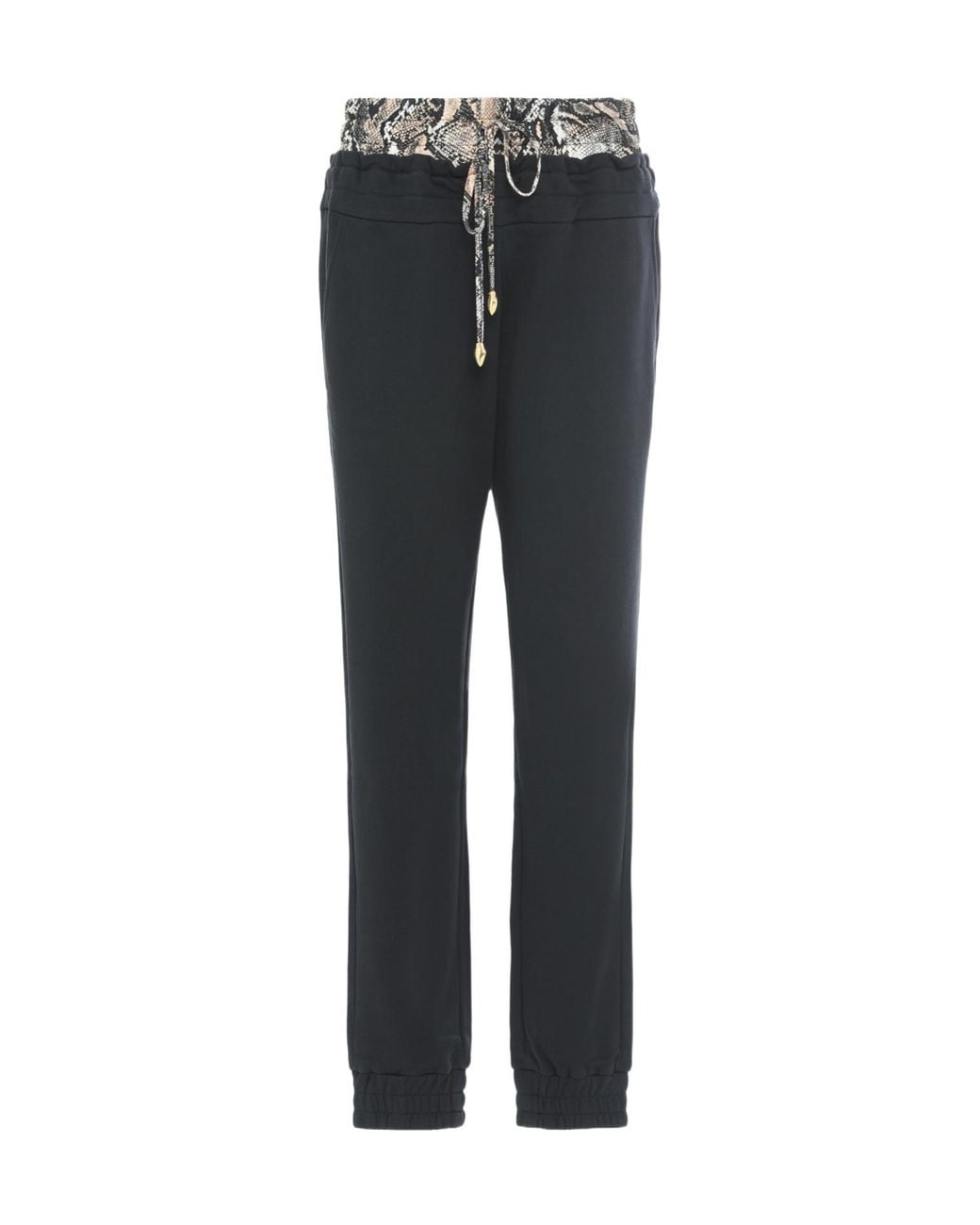 Just Cavalli Gray Layered Snake Print Pants