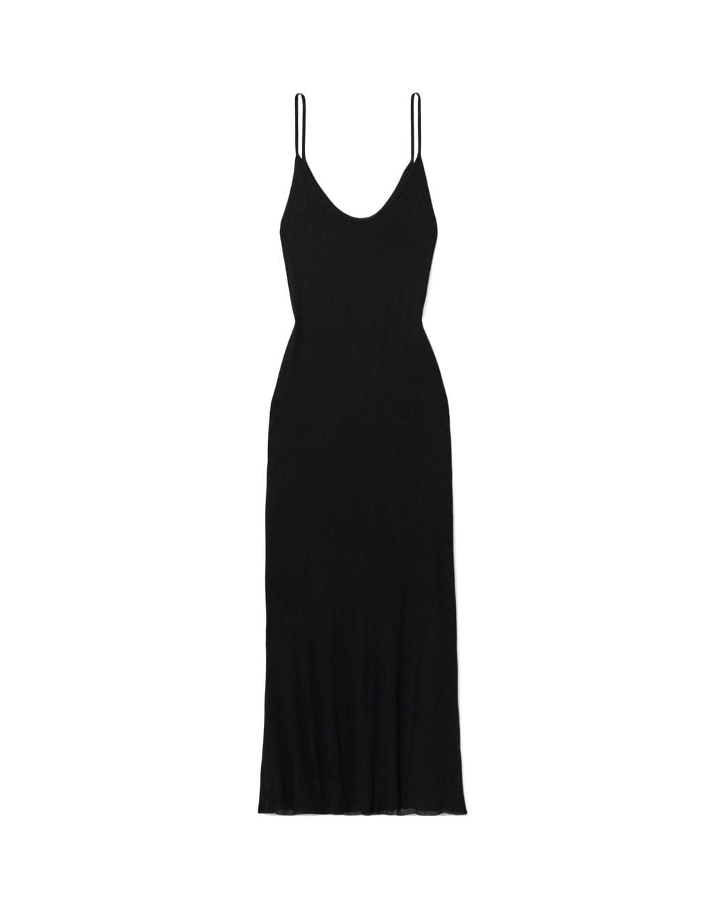 Khaite Black Round-Neck Jersey Dress