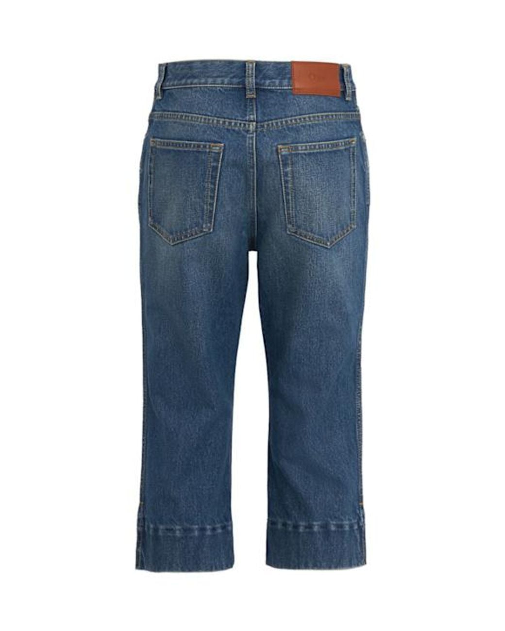 Chloé Blue Cotton Denim Shorts