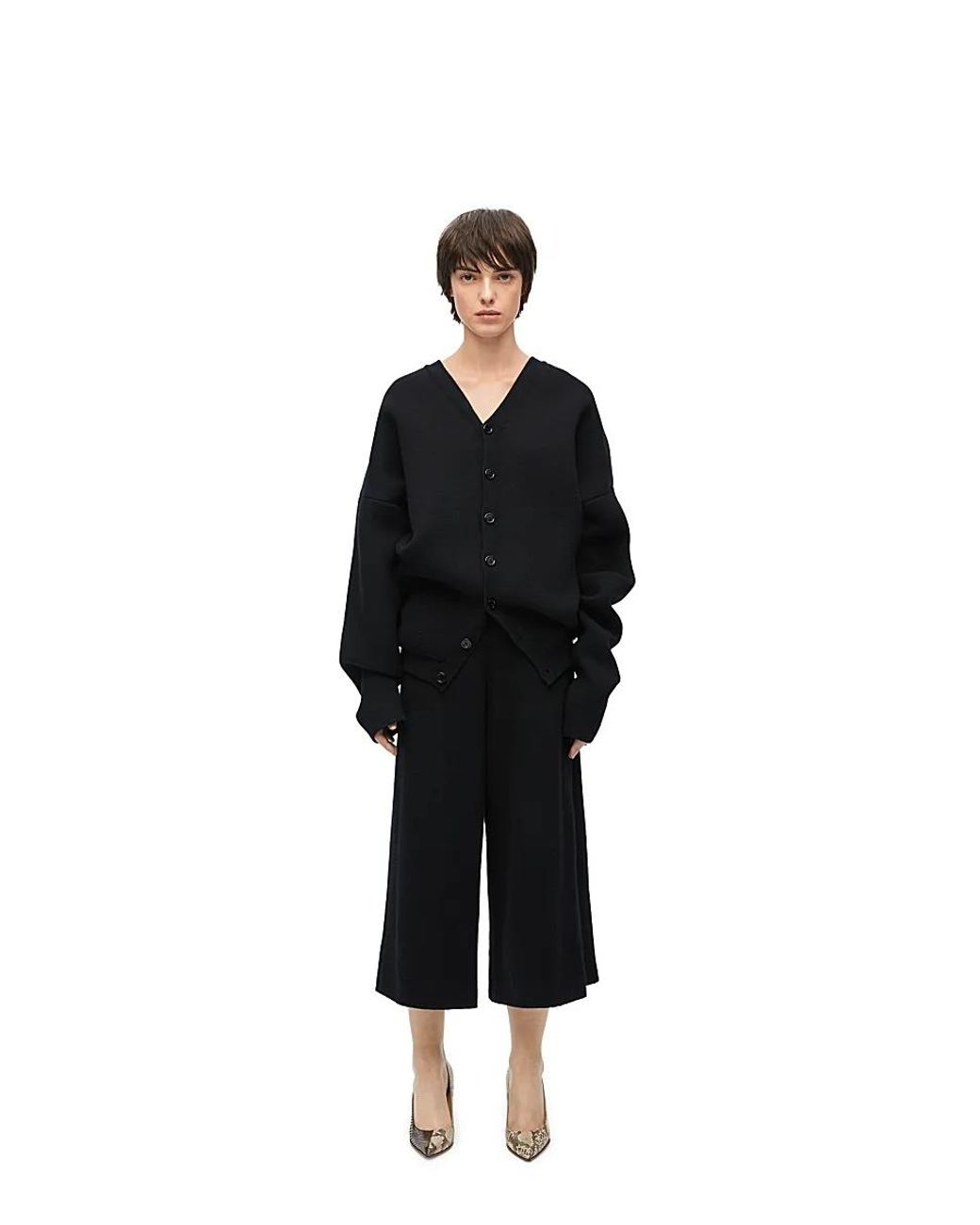 Loewe Black Draped Cardigan