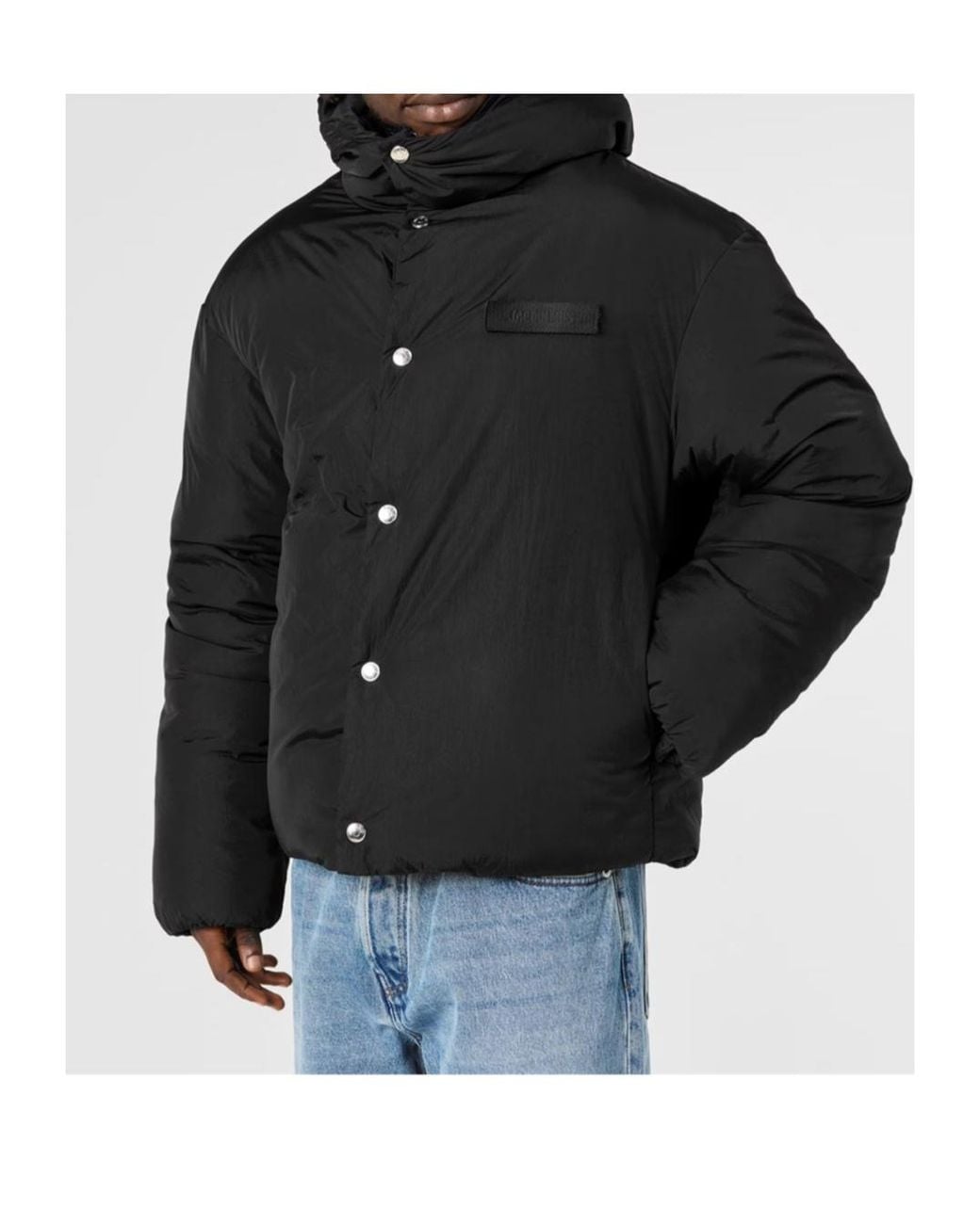 Jacquemus Black Long-Sleeved Hooded Cotton Jacket for men