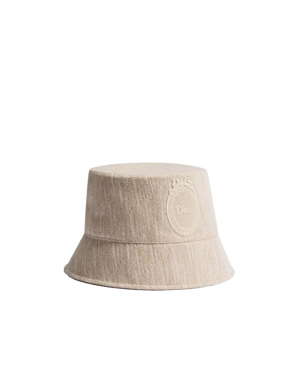 Dior Natural Iviera Medaillon Teddy-D Small Brim Bucket Hat