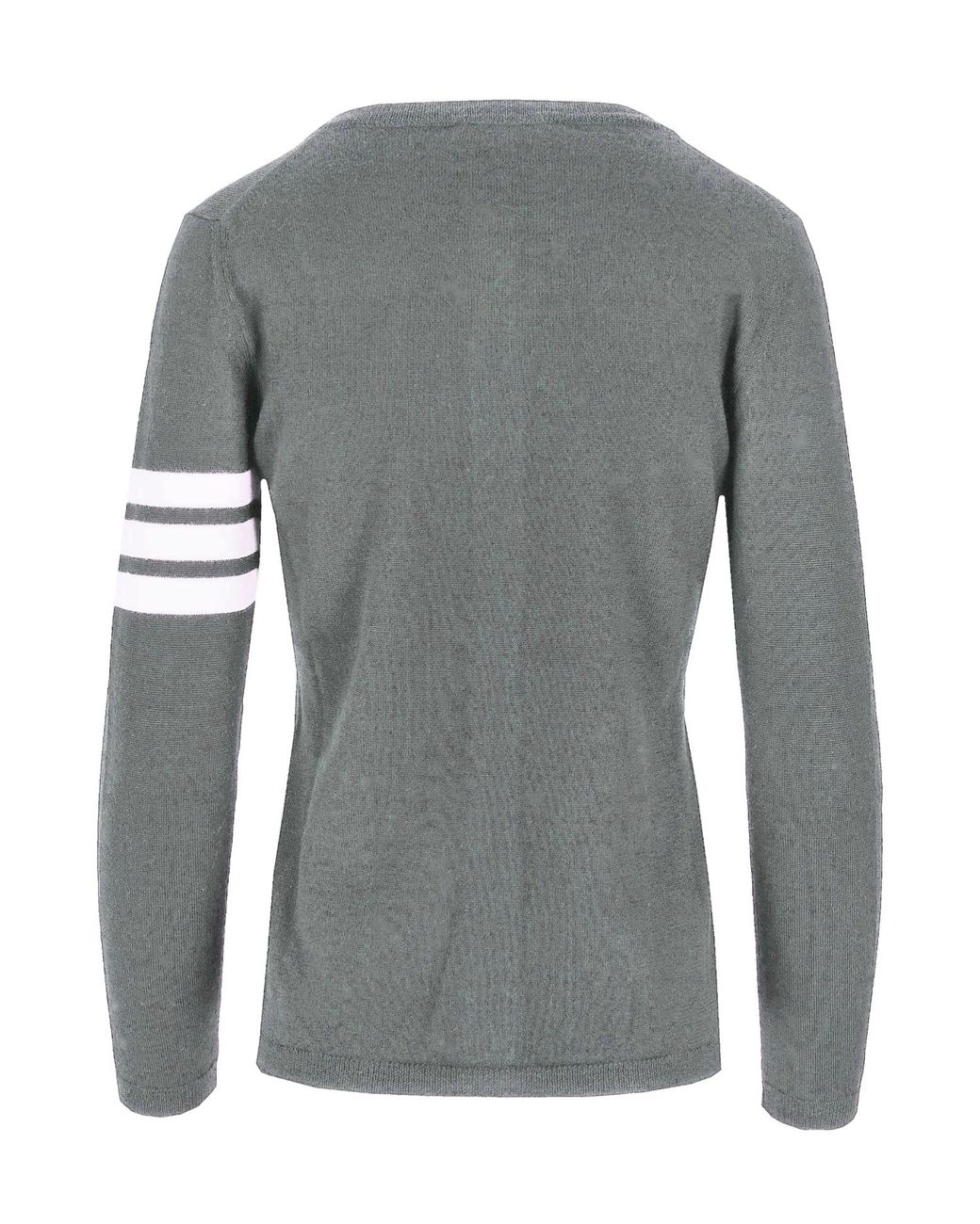Lela Rose Gray Striped Knit Cardigan
