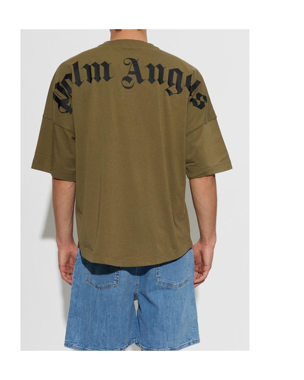 Palm Angels Green Short-Sleeved T-Shirt for men