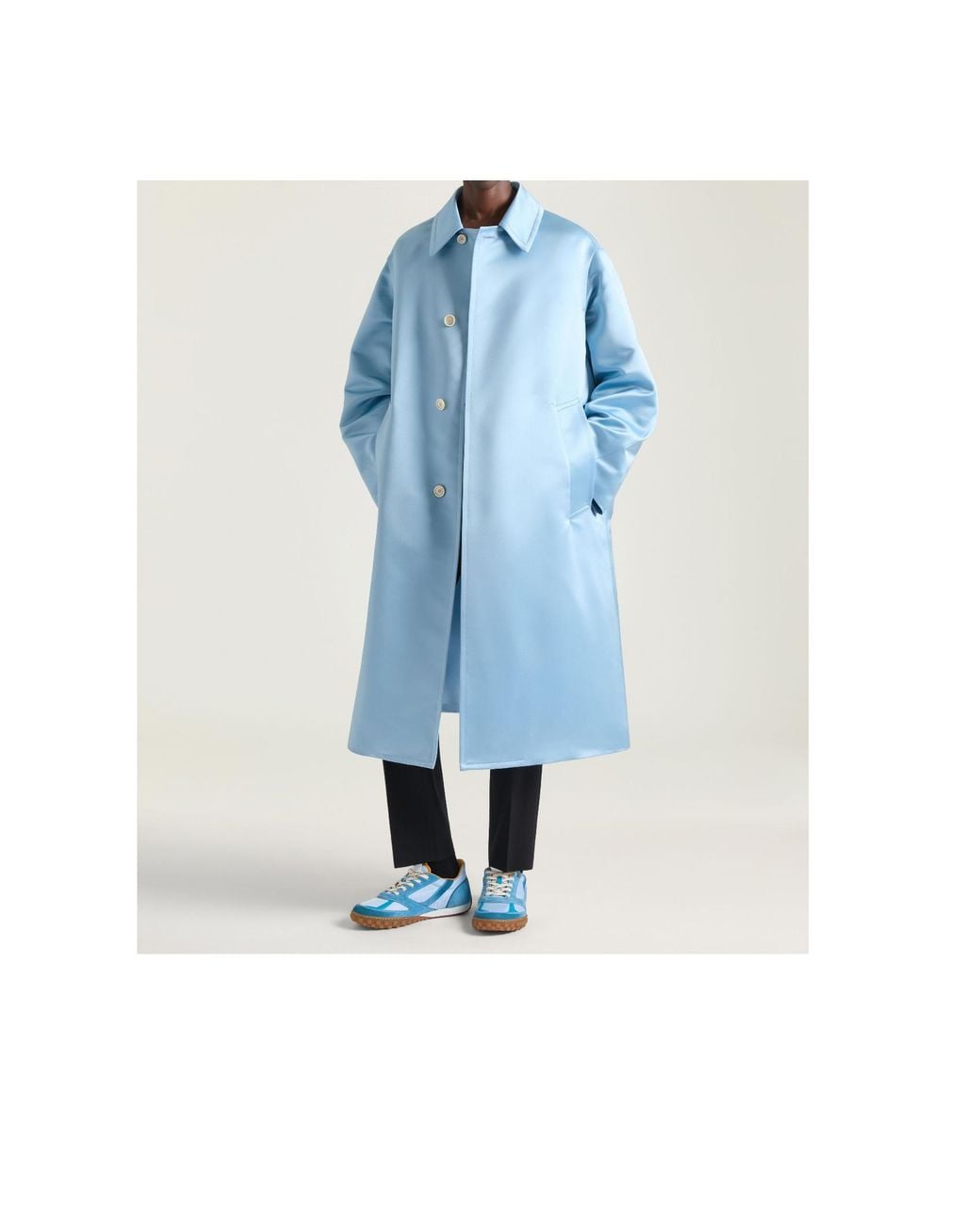 Givenchy Blue Couture Seam Coat for men