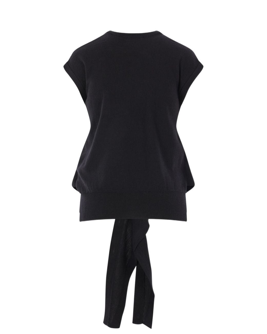 Lemaire Black Sleeveless Buttoned Knitted Top