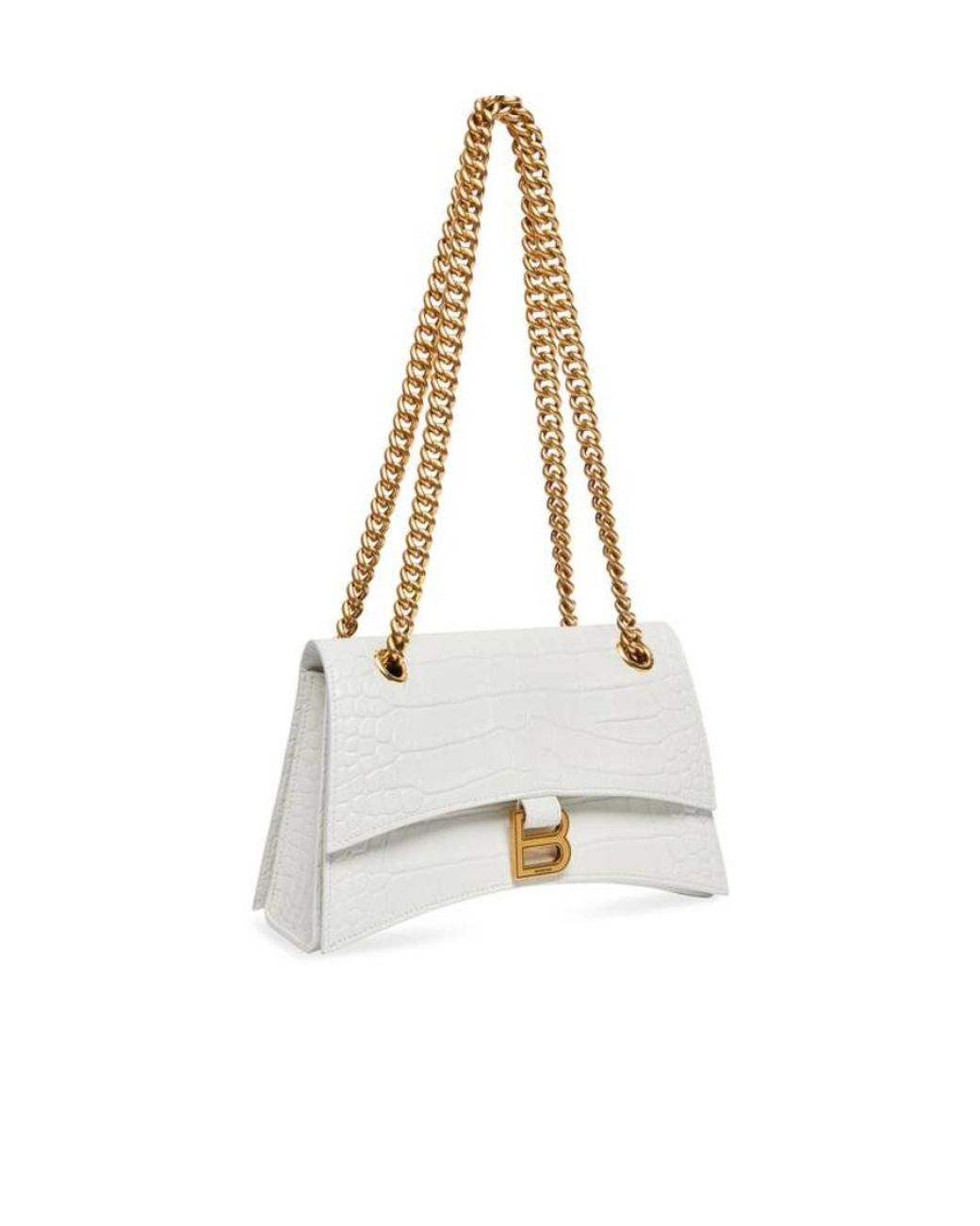 Balenciaga White Crush Small Shoulder Bag