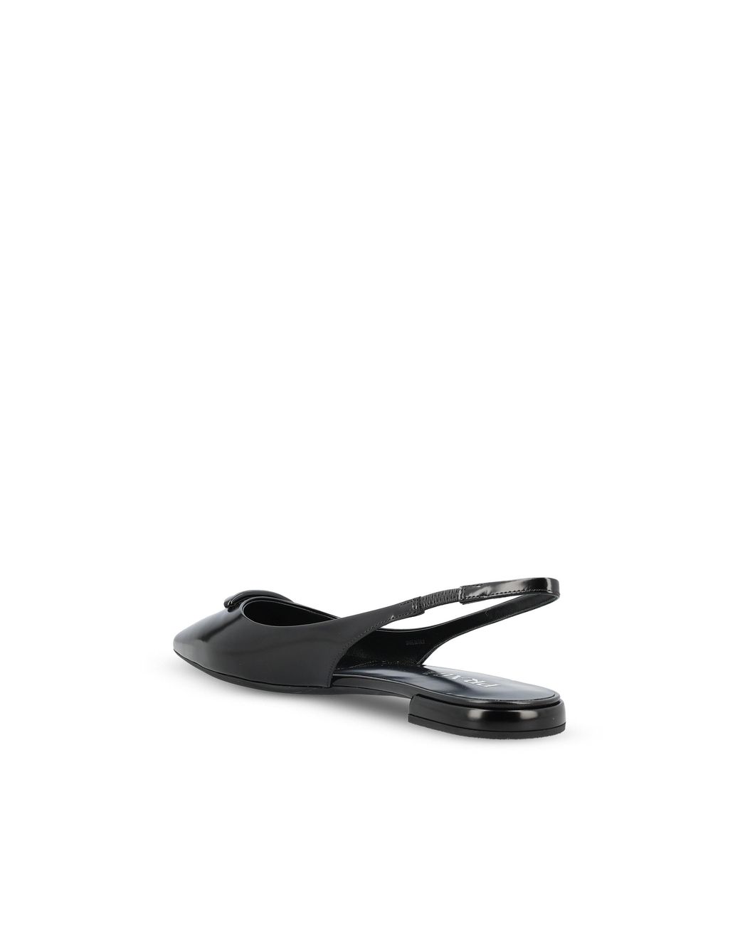 Prada Black Slingback Flat Sandals