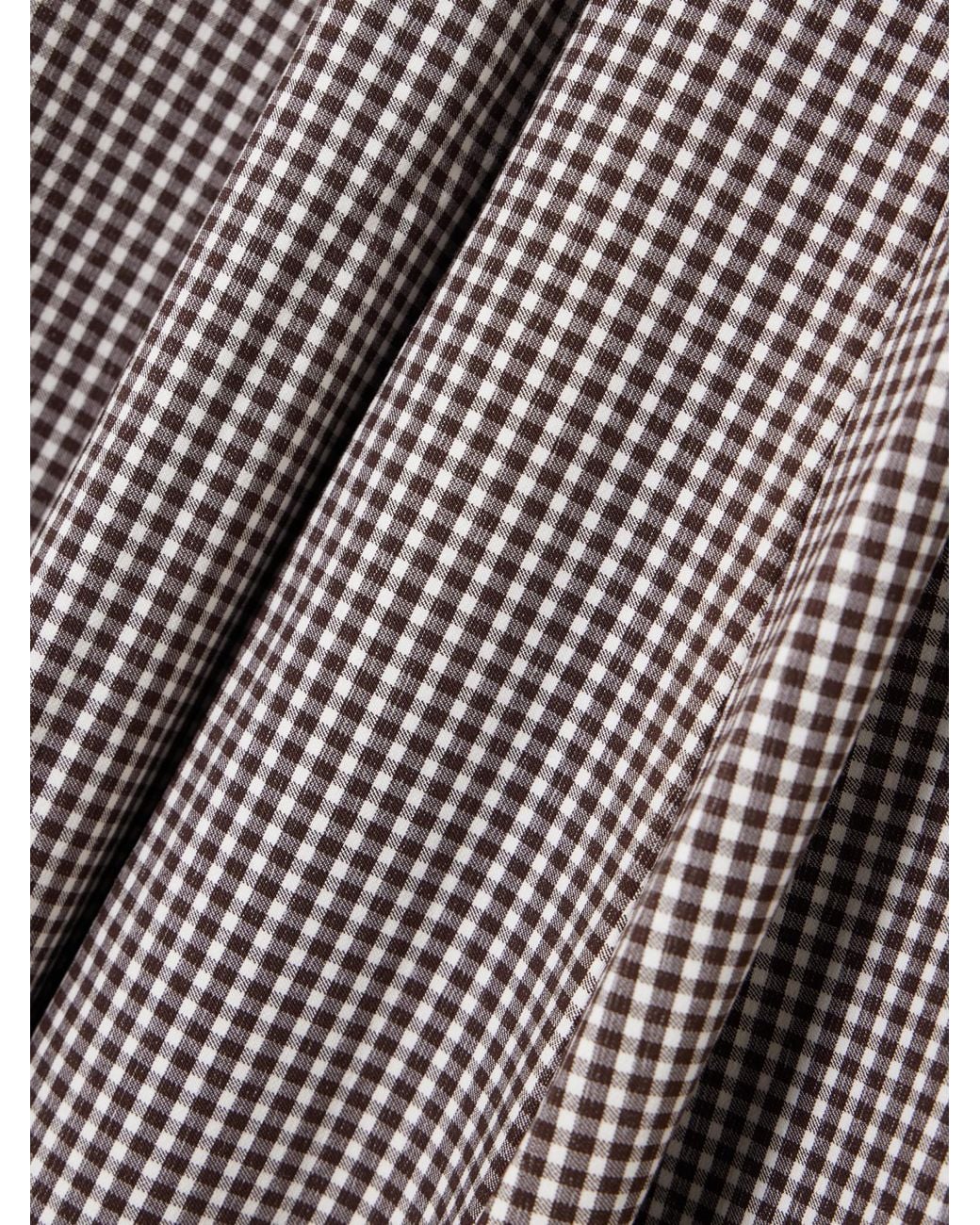 Staud Gray Plaid Dress