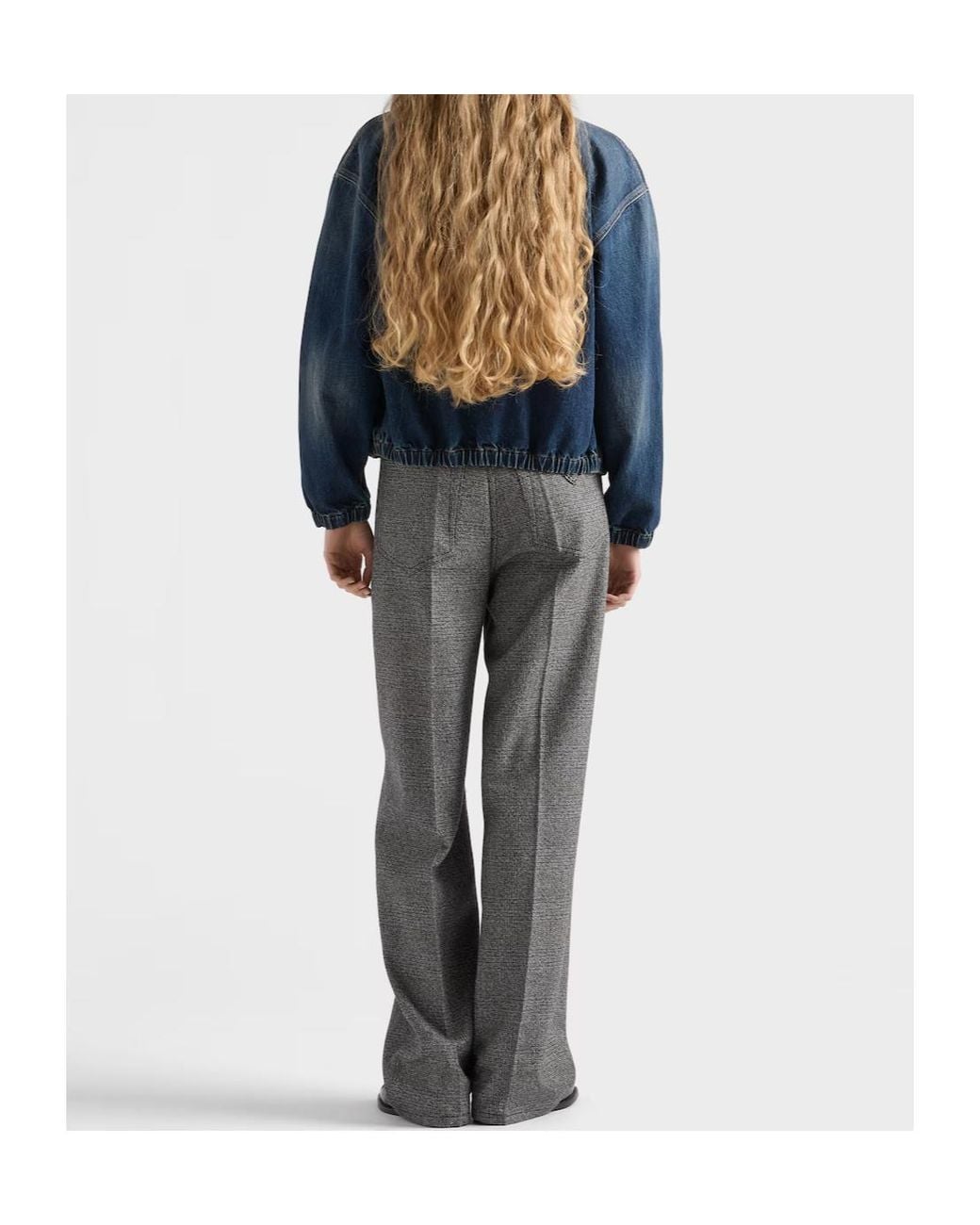 Prada Blue Zip-Up Denim Jacket