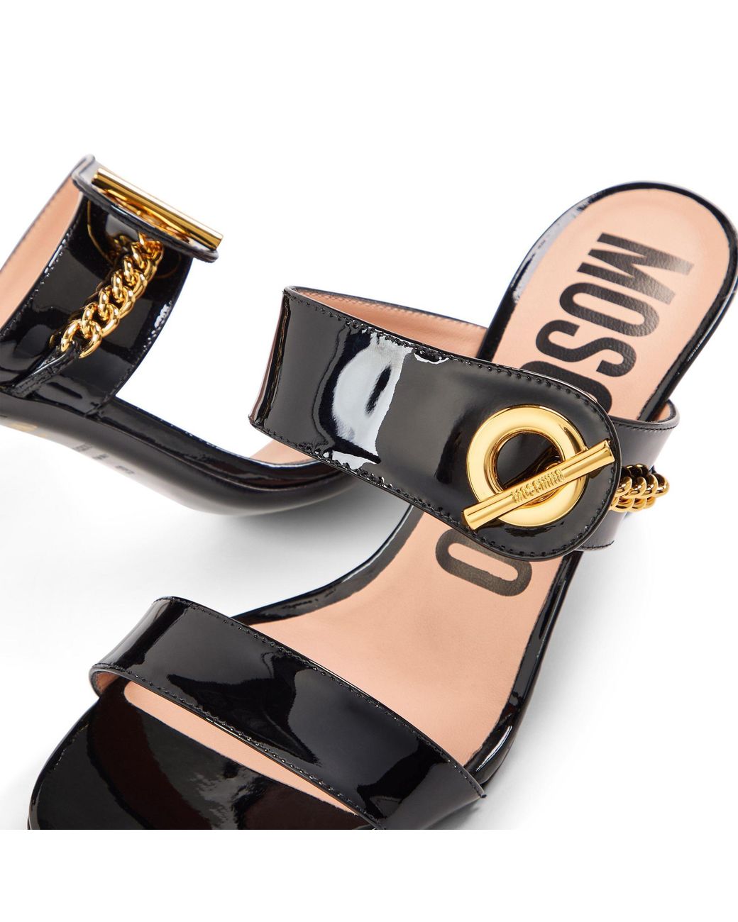 Moschino White Heeled Mules