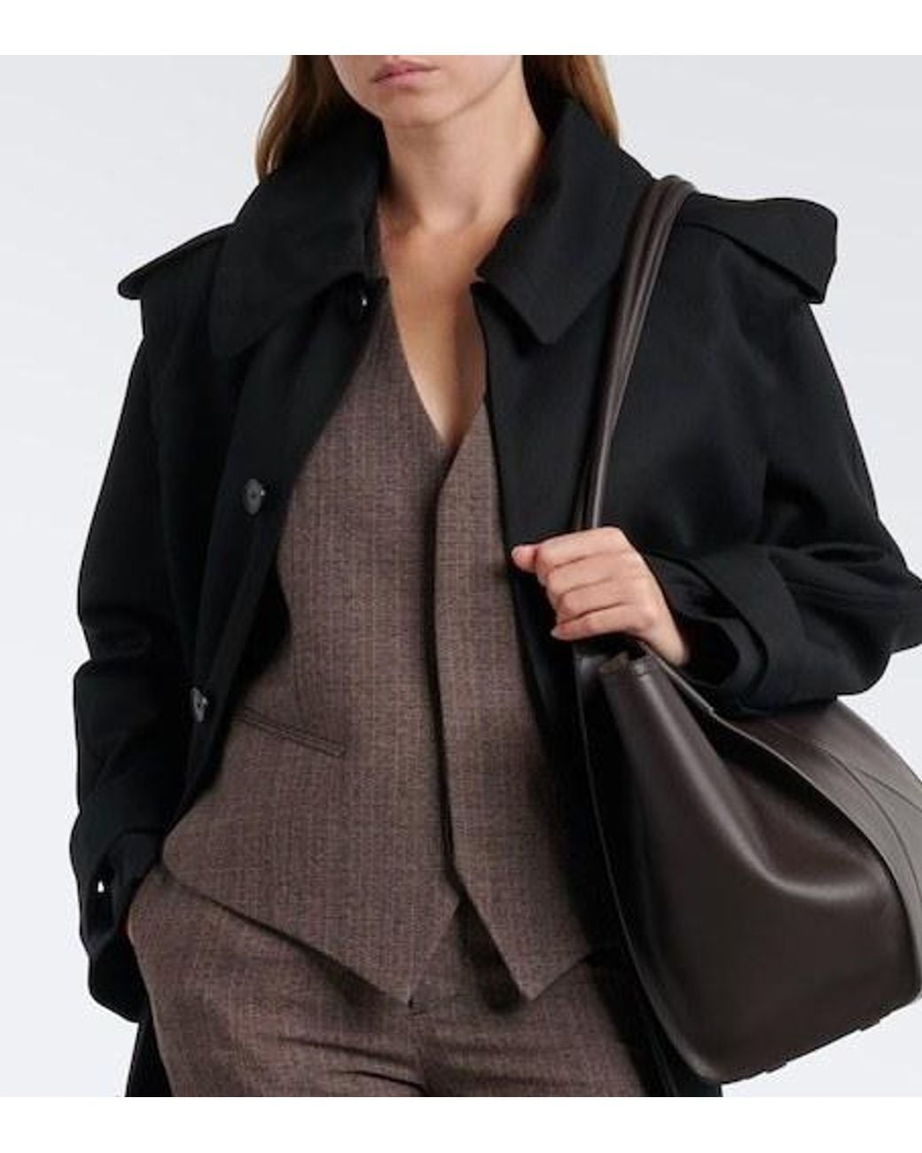 Victoria Beckham Brown Pinstripe Vest