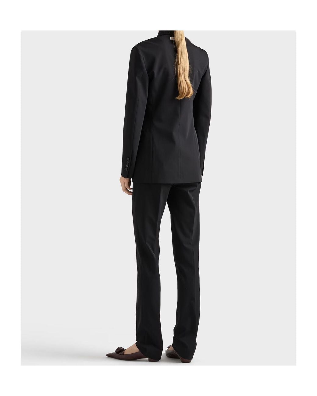 Prada Black Stretch Technical Fabric Pants
