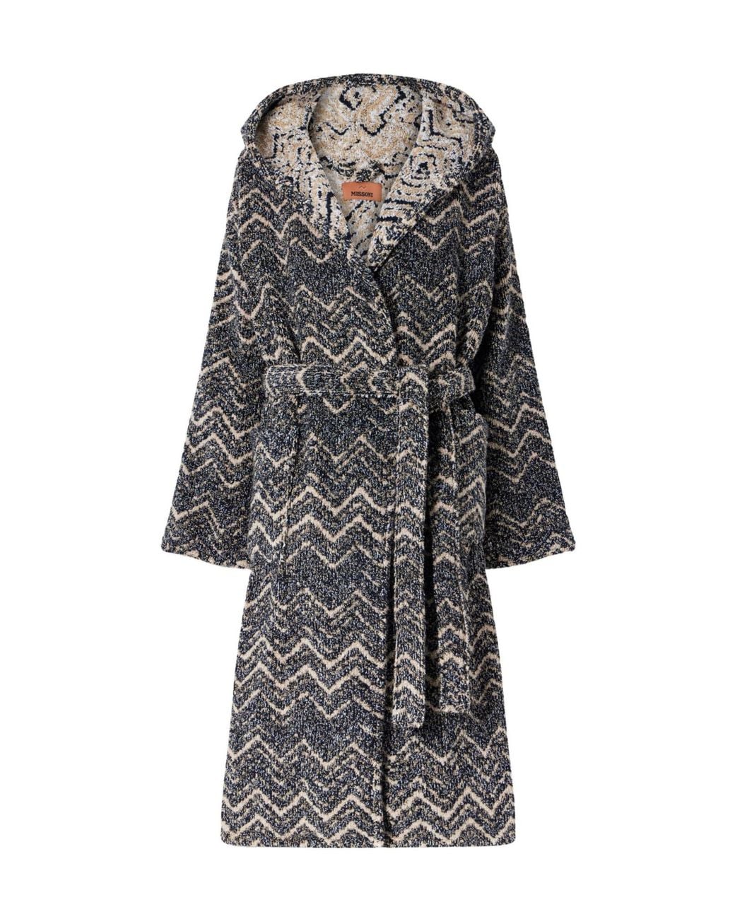 Missoni Gray Hooded Cotton Robe