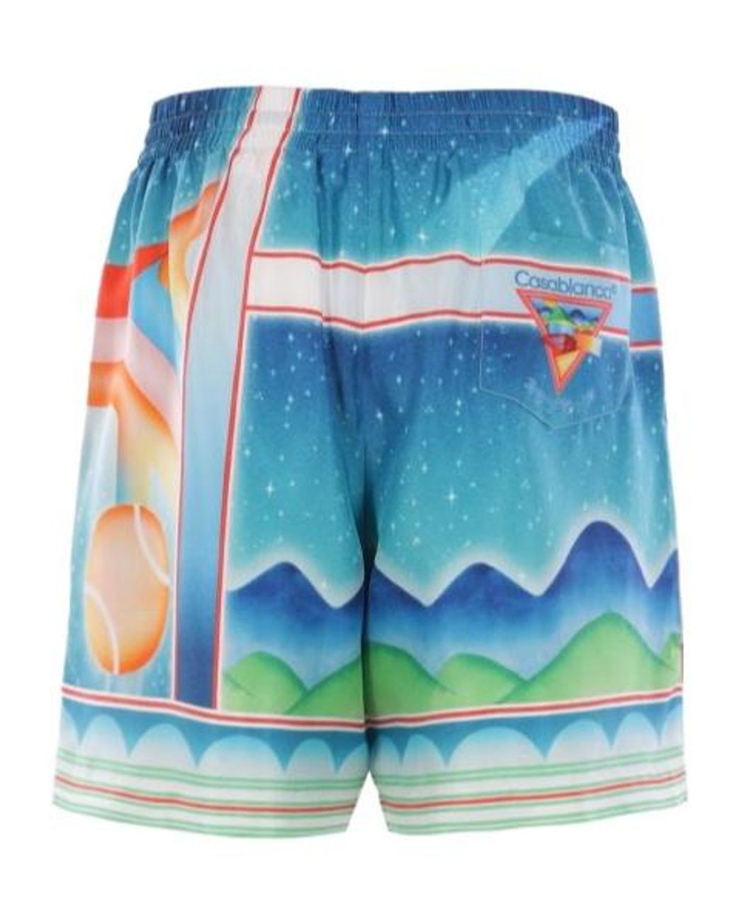 Casablanca Blue Galaxy Court Printed Shorts for men