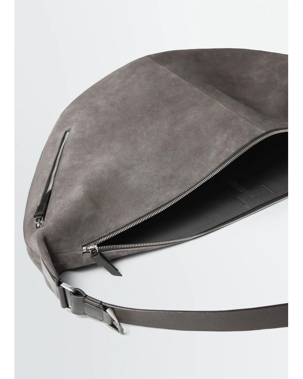 Lemaire Gray Croissant Zipped Shoulder Bag