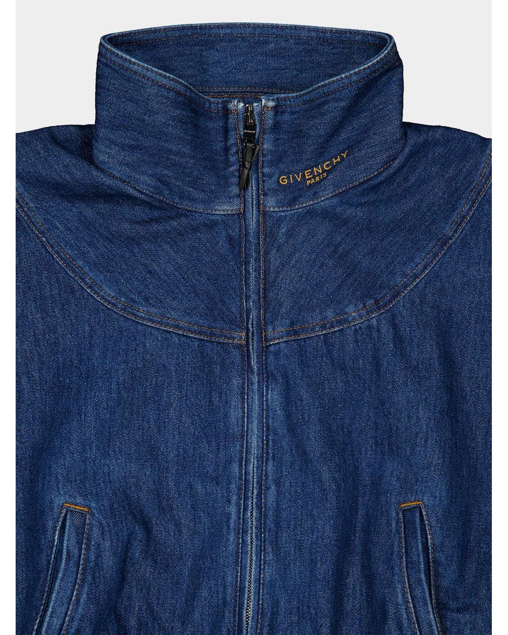 Givenchy Blue Denim Bomber Jacket
