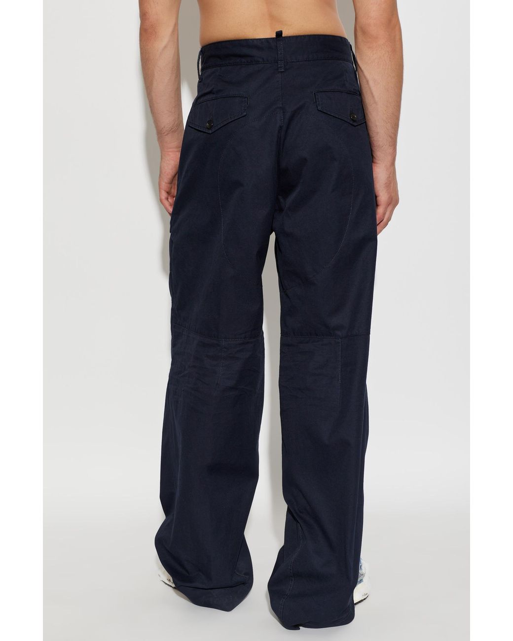 DSquared² Blue Wide Leg Cargo Pants for men