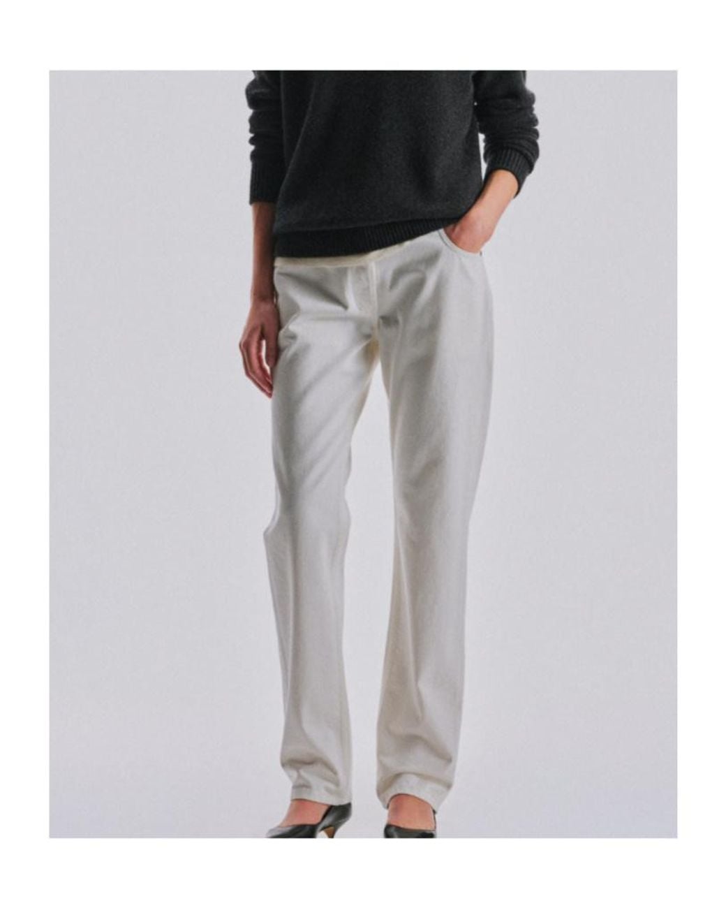 The Row White Straight-Leg Jeans