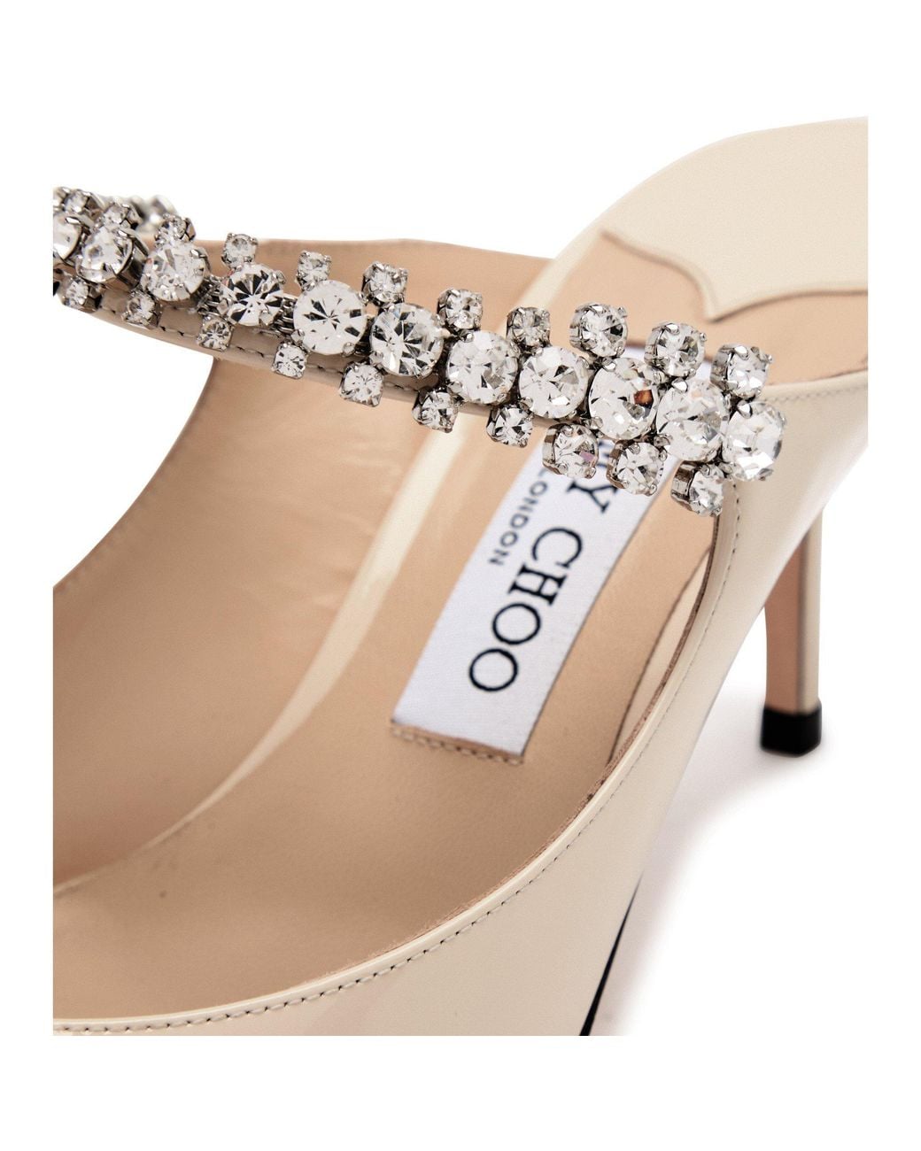 Jimmy Choo White Patent Leather Mules