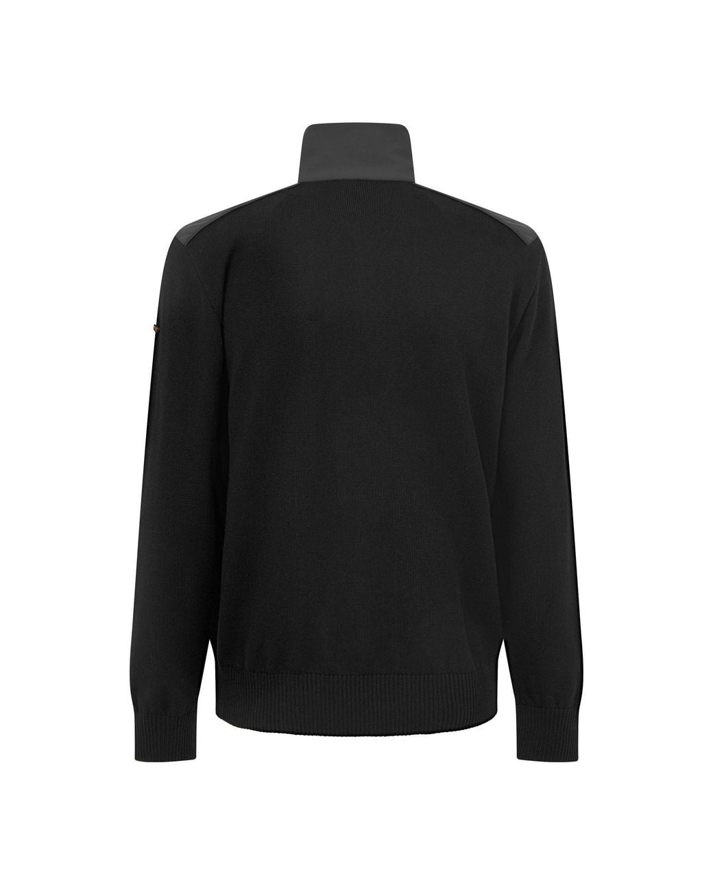 Paul & Shark Black Quarter-Zip Knit Sweater for men