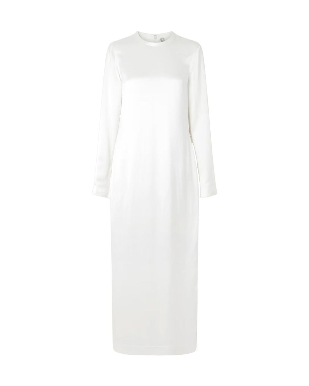 Totême White Satin Midi Dress