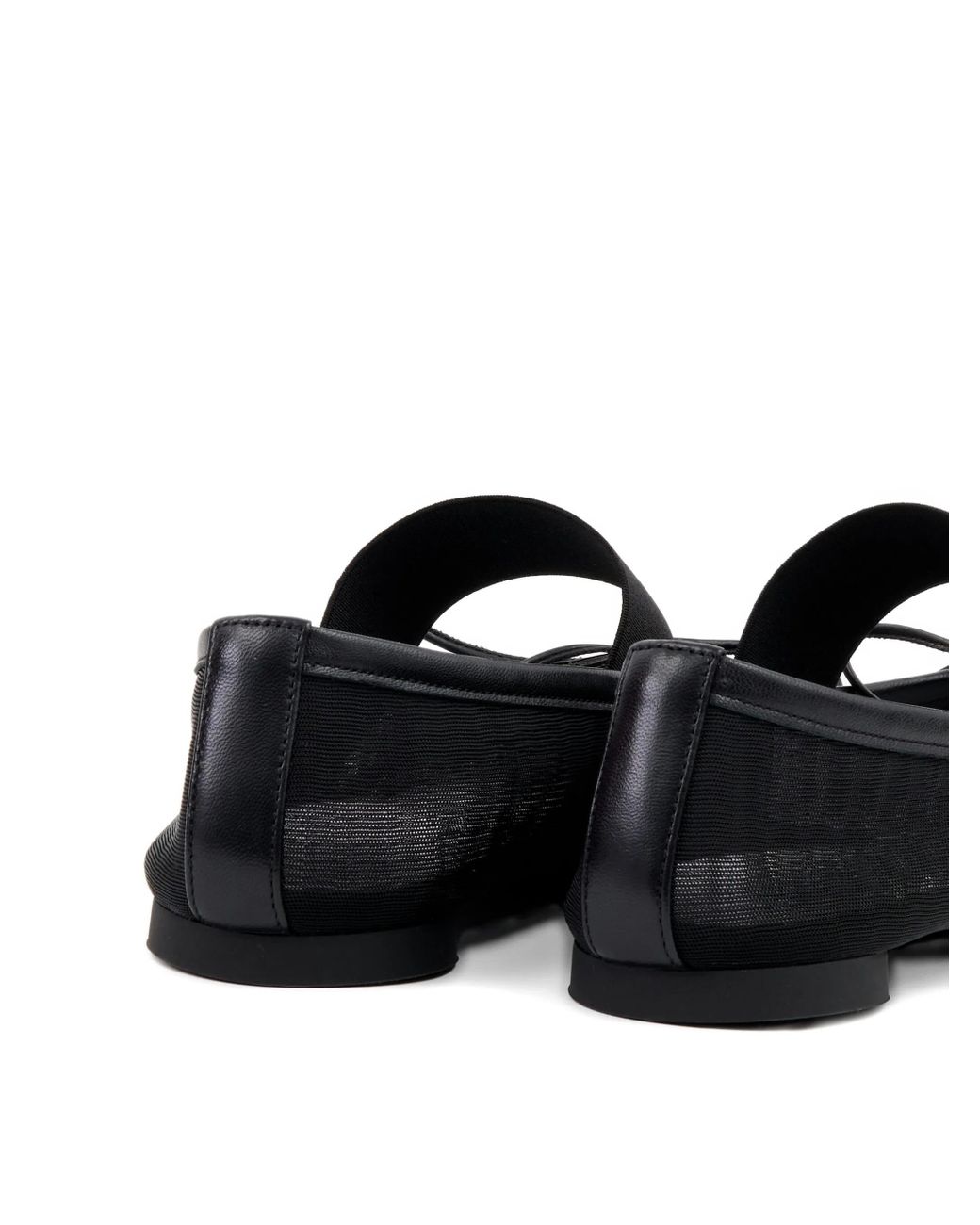 MM6 by Maison Margiela Black Bow Detail Ballet Shoes