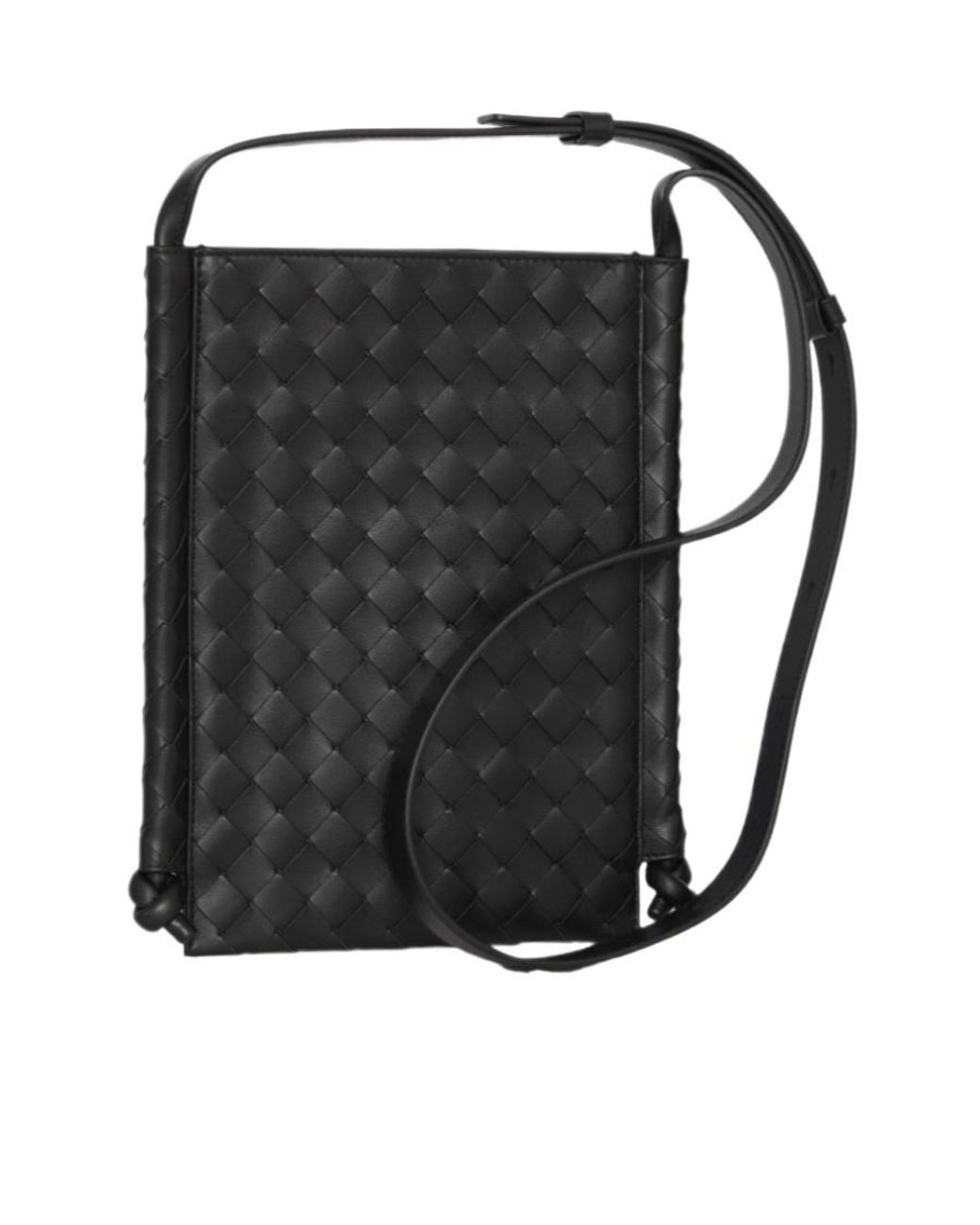 Bottega Veneta Black Flat Loop Small Crossbody Bag for men
