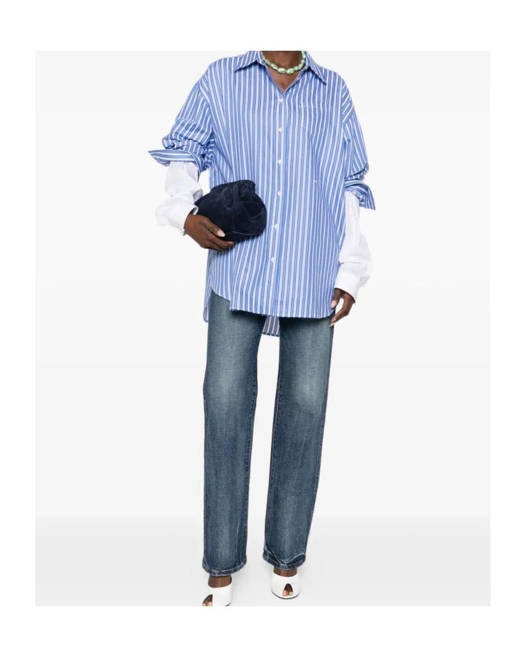 N°21 Blue Striped Pocket Shirt