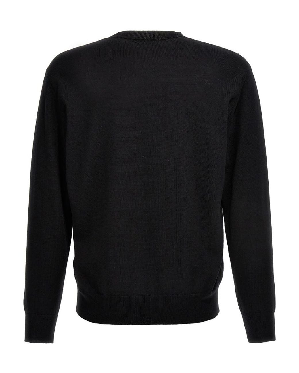 DSquared² Black Logo-Intarsia Crewneck Jumper for men