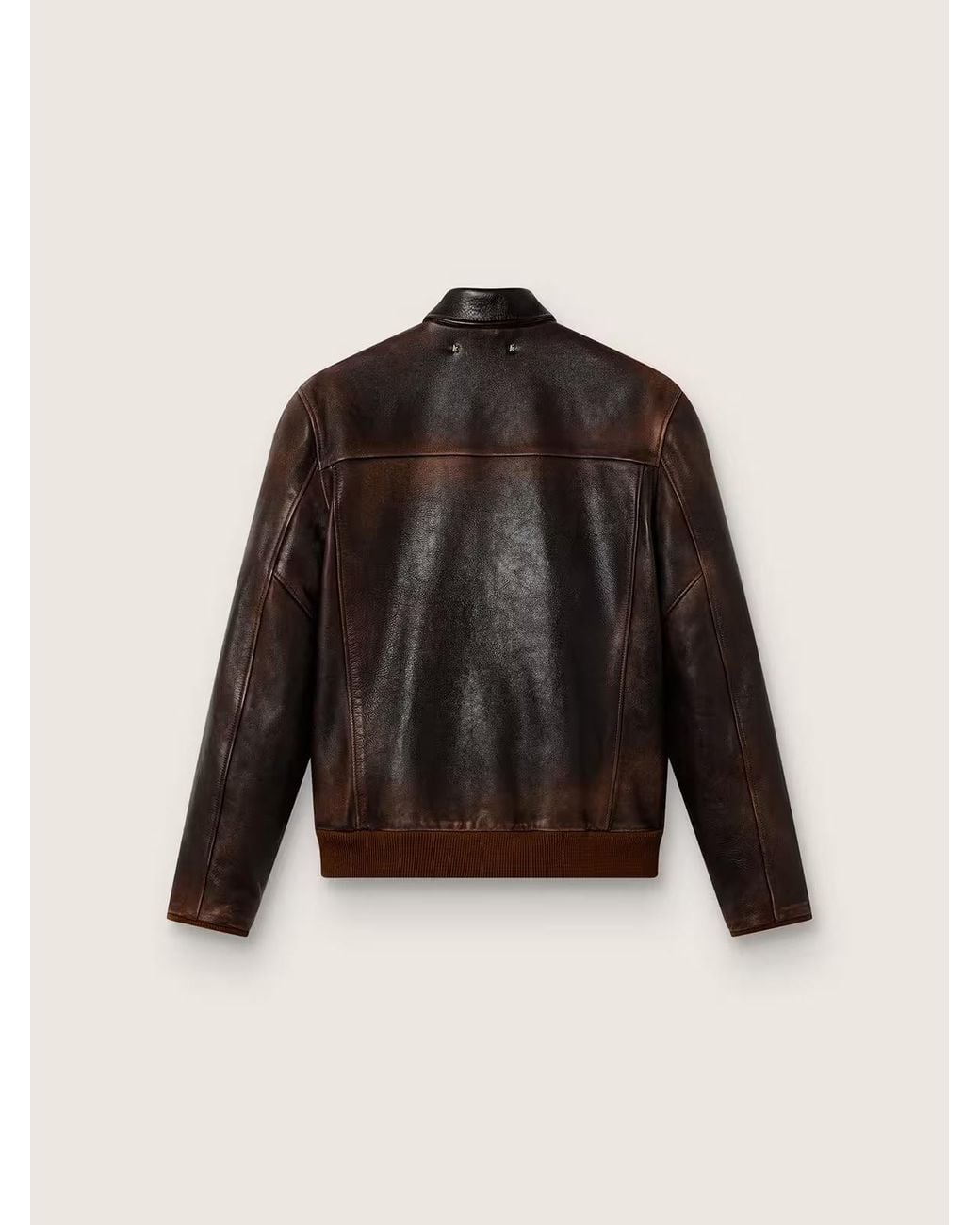Golden Goose Deluxe Brand Black Leather Bomber Jacket for men