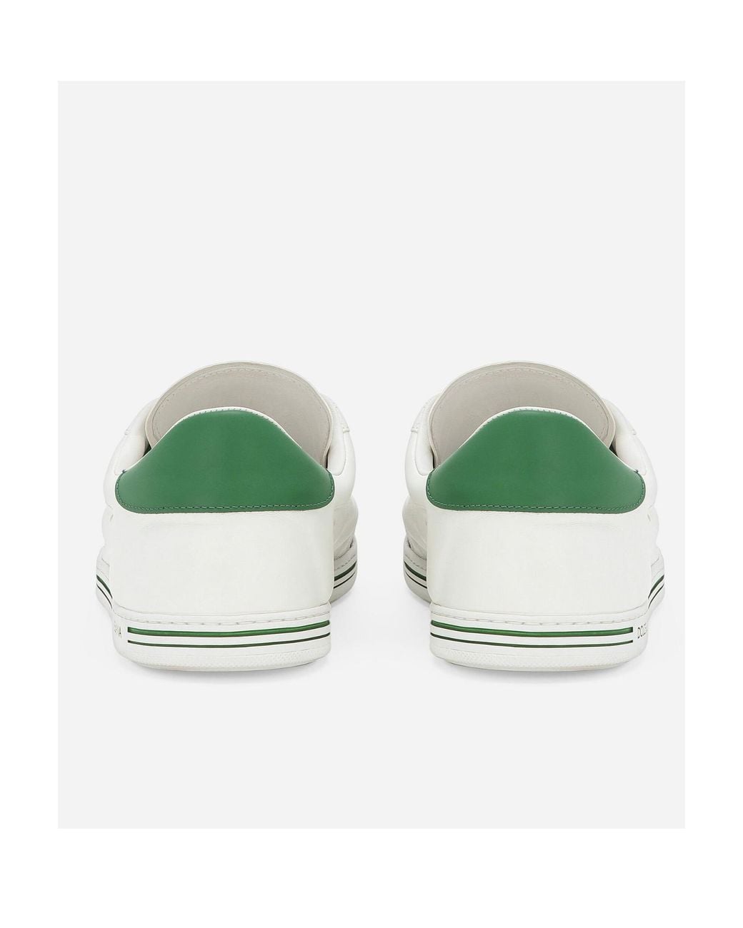 Dolce & Gabbana White Saint Tropez Calfskin Sneakers for men