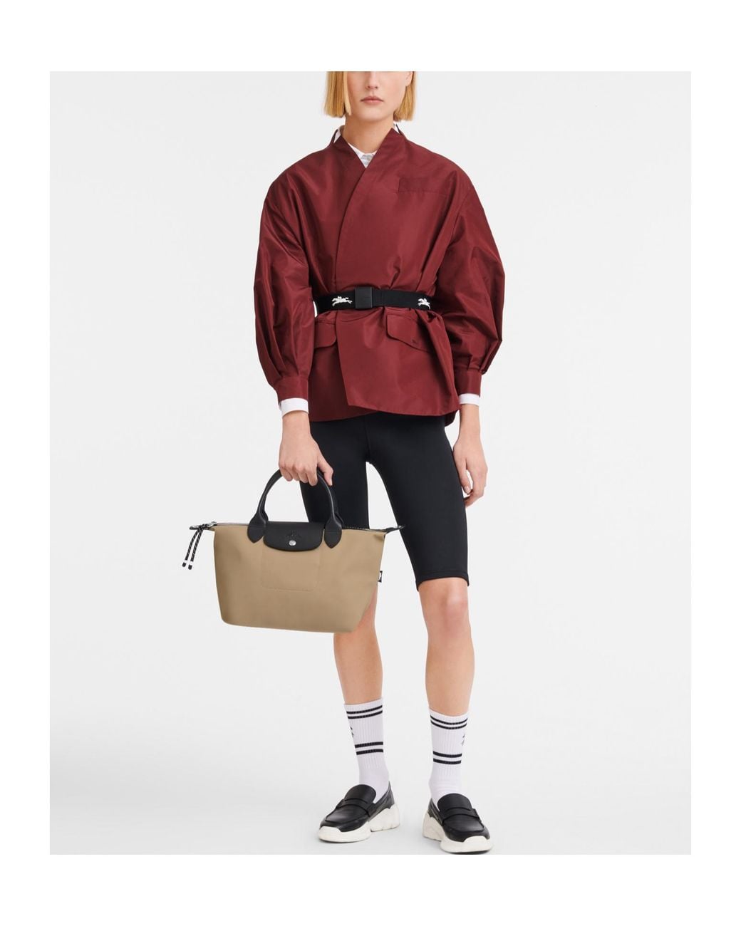 Longchamp Metallic Le Pliage Energy Strapped Small Tote Bag