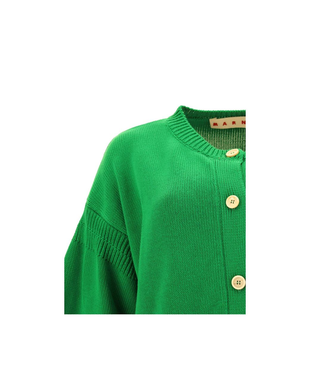 Marni Green Buttoned Oversized-Fit Cardigan