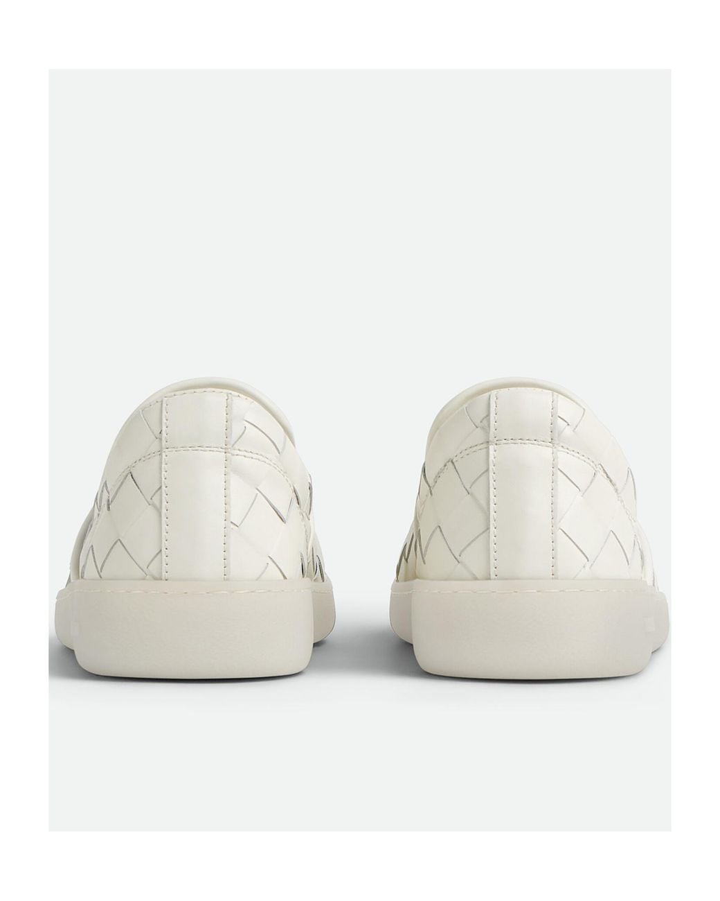 Bottega Veneta White Sawyer Leather Sneakers