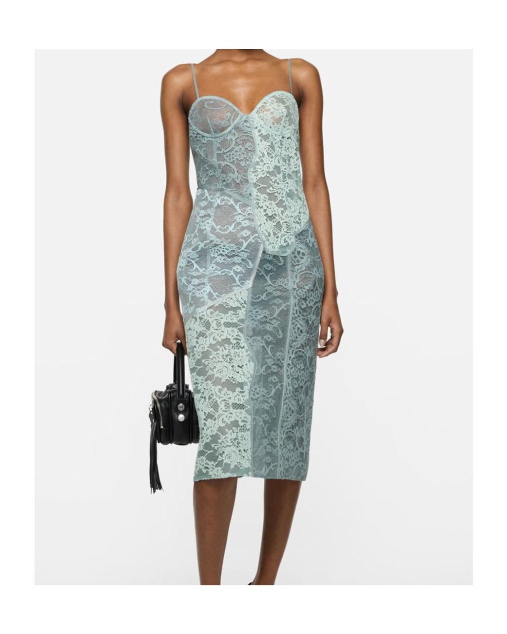 Acne Blue Lace Slip Dress