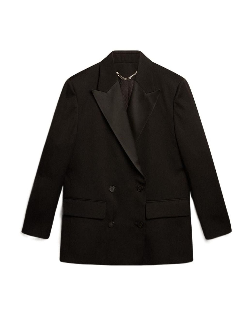 Golden Goose Deluxe Brand Black Peak-Lapels Double-Breasted Tailored Blazer