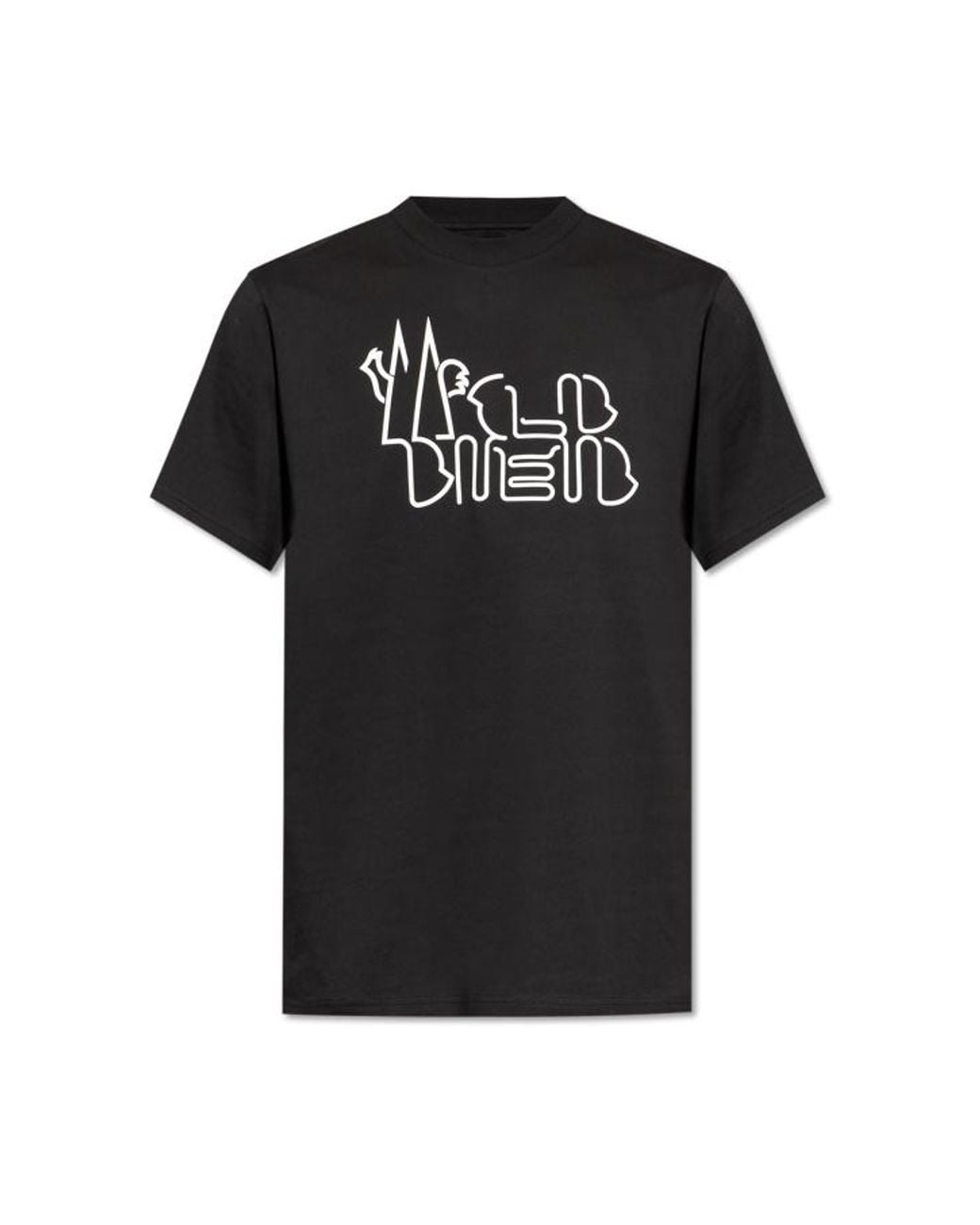 Moncler Black T-Shirt With Print for men