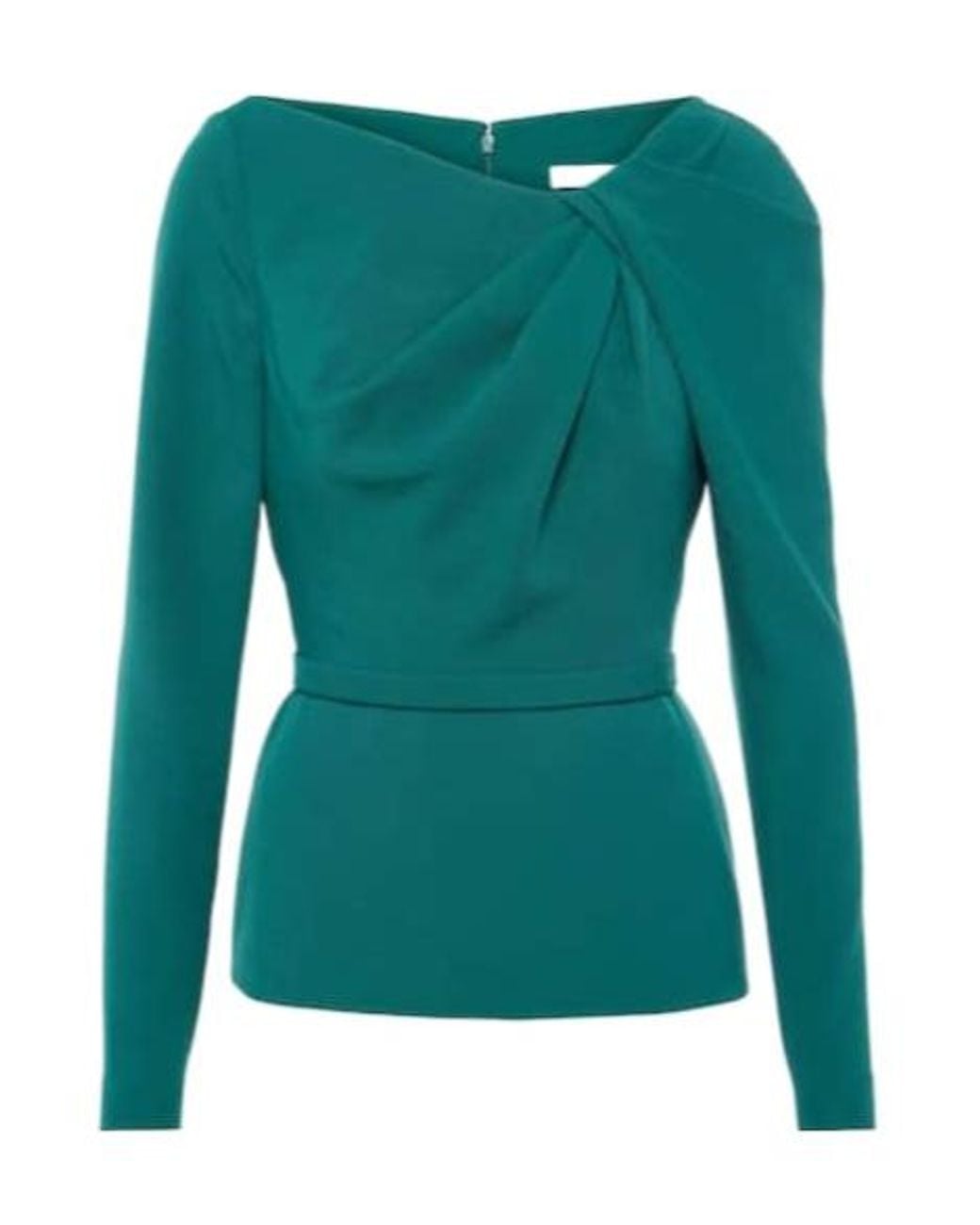 Safiyaa Green Pleated Detail Top
