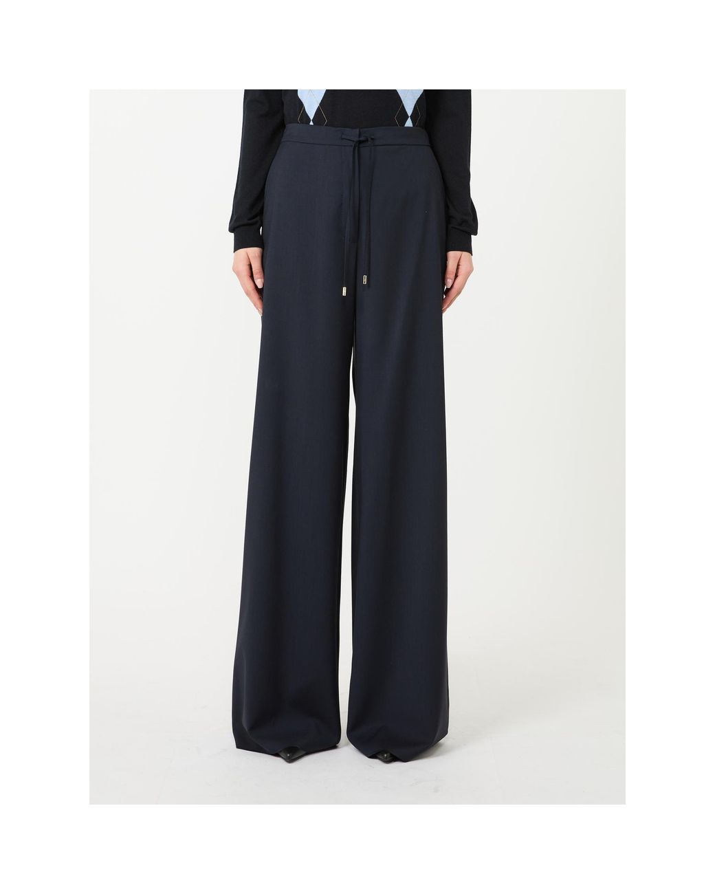 Max Mara Blue Studio Mstcorone Wide-Leg Pants