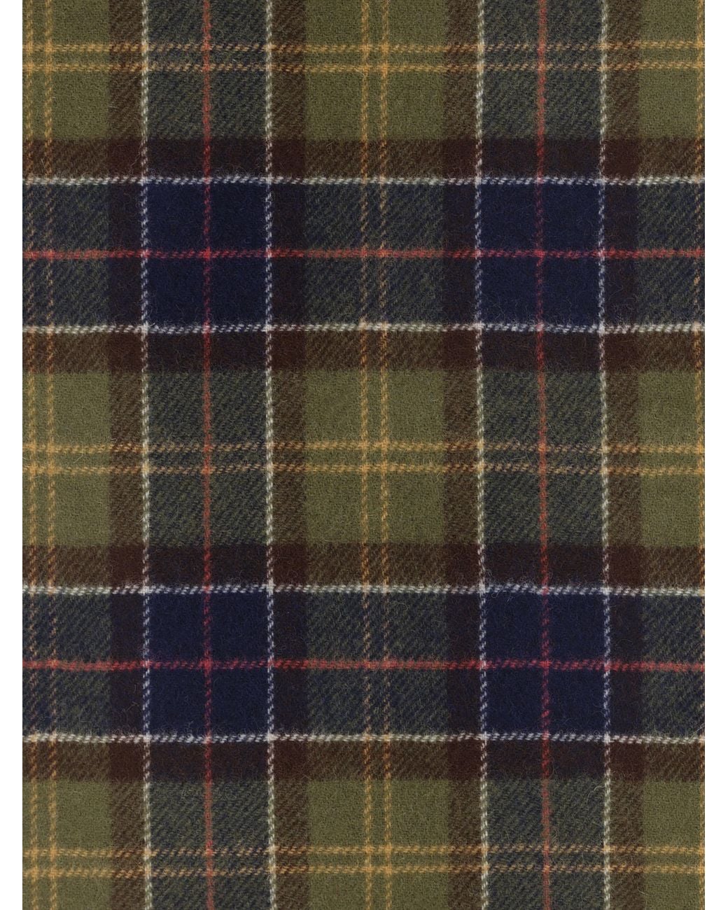 Barbour Black Tartan Fringed Scarf for men
