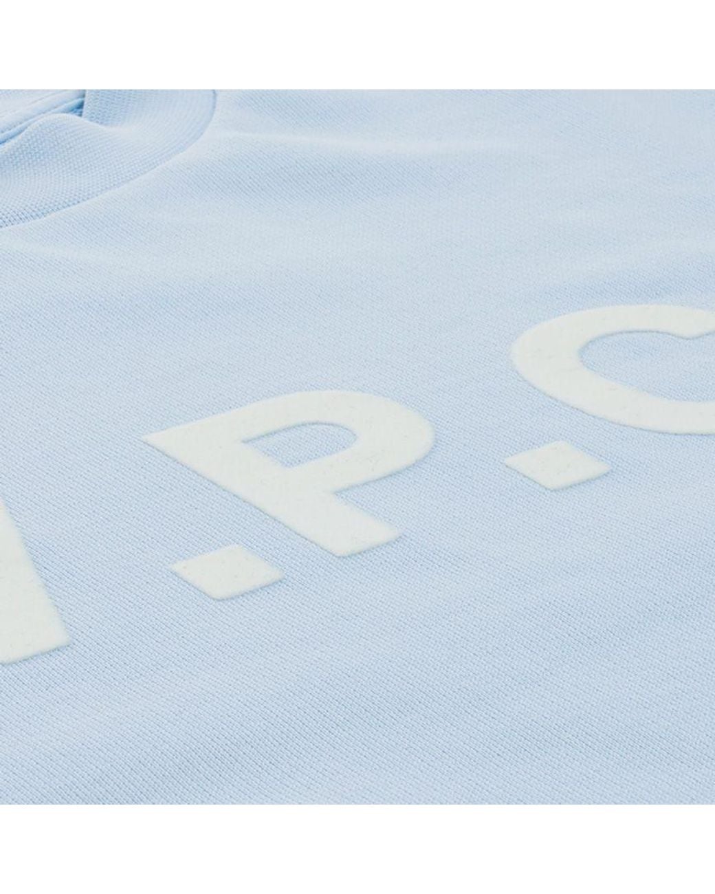 A.P.C. Blue Logo-Print Sweatshirt for men