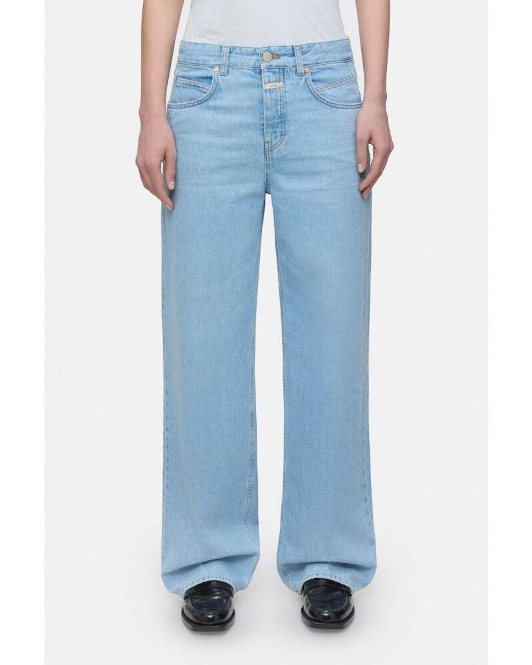 Closed Blue Wide-Leg Denim Jeans